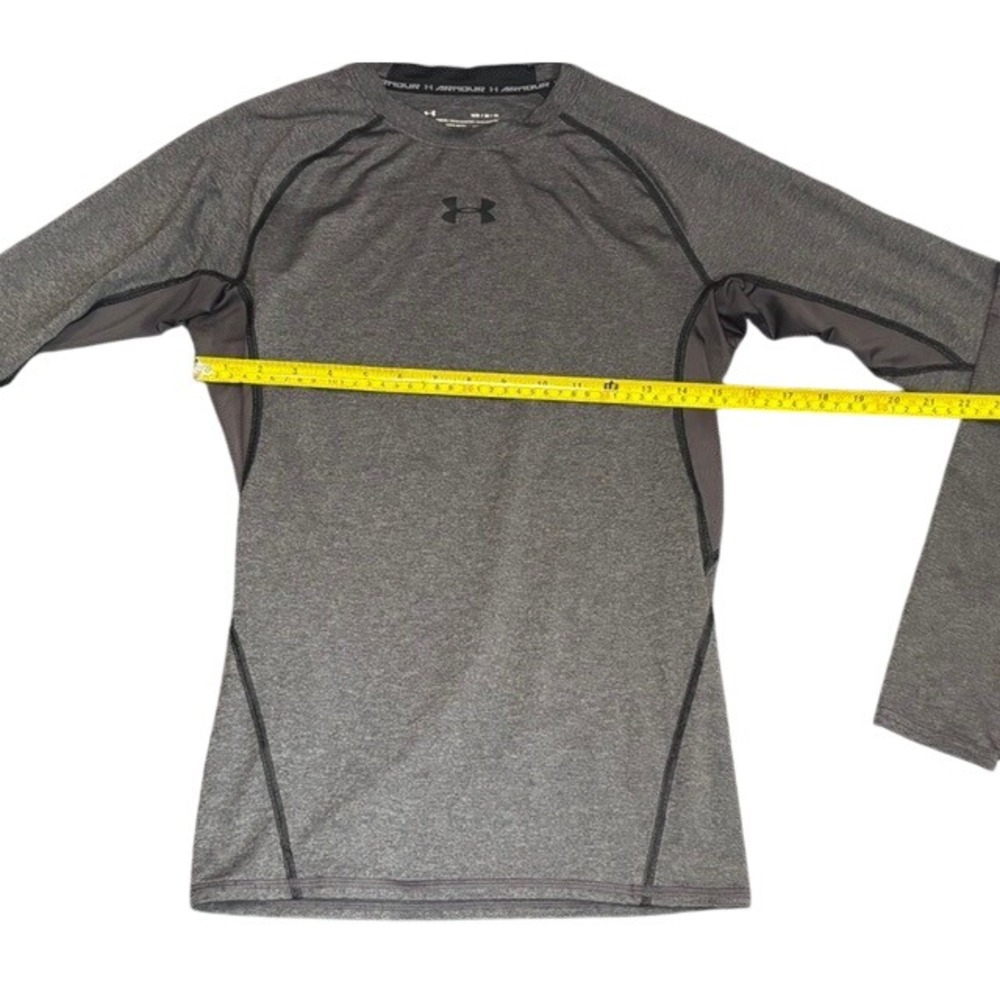 Under Armour Womens HeatGear Compression Shirt Gray Long Sleeve Medium‎ Workout